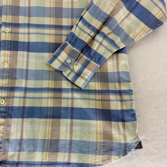 Tommy Bahama Mumbai Madras Plaid Cotton Blend Long Sleeve Shirt XL - Picture 11 of 12